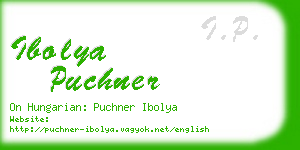 ibolya puchner business card